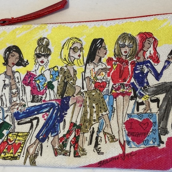 Brighton Fashionista Canvas Bag/Cosmetic Pouch 5”x9” - Picture 3 of 13